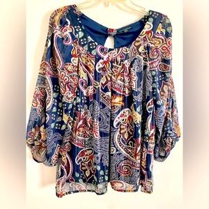 Sarah Michelle boho peasant top.